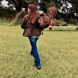 Bird Lady of Fowey and Isie the Redtail